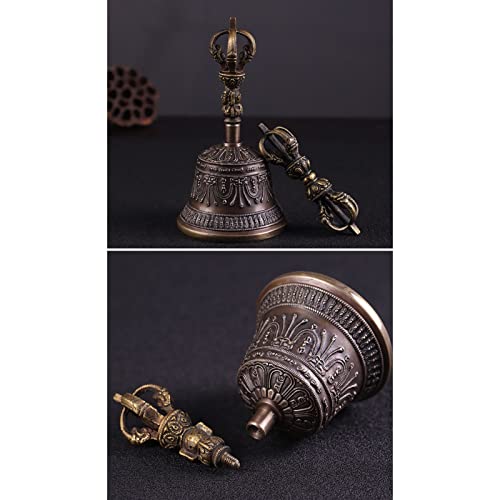 Hand Bell, Brings A Unique Decorative Element To Your Space When Displayed On A Table, Desk Or Shelf(18cm) - size: 18cm