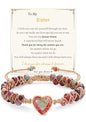 Gifts for Daughter Granddaughter, To My Mom Grandma Wife Girlfriend Sister Jasper Heart Bracelets Birthday Graduation Anniversary Christmas Stocking Stuffers Valentines Mothers Day Jewelry - style: 1.Gift To My Sister: Red Beads