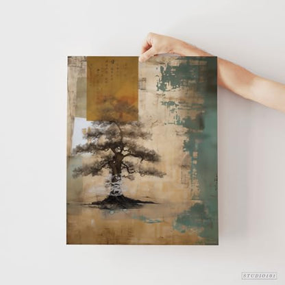Studio101 Wabi Sabi Wall Art - Original 16'' x 20'' Print with Calming Japanese Energy - Wabi Sabi Decor Featuring Minimalist Aesthetic and Neutral Tones - Printed on Thick Archival Stock Paper