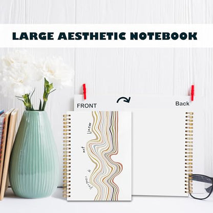 BearCake Positive Affirmations Gifts, Inspirational Motivational Notebook Journal Inspirational Gifts for Women,Progress is not Linear Hardcover Spiral Notebook 5.5x8.3 - color: physiotherapy-linear
