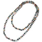 Beaded Necklace Hand Knotted for Woman - color: India Agate