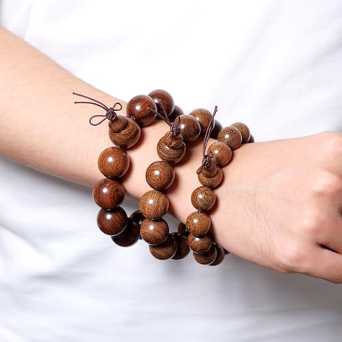 Wooden Prayer Bead Bracelets Traditional Buddhist Mala Bracelet,1pc/pack
