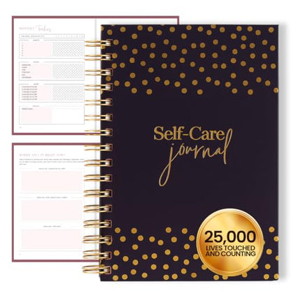 Self-Care Journal for Women with Prompts | Guided 90-Day Daily & Weekly Undated Reflection Planner for Mindfulness,Productivity & Personal Development, 8.25 x 5.75 Inches - color: Navy Blue
