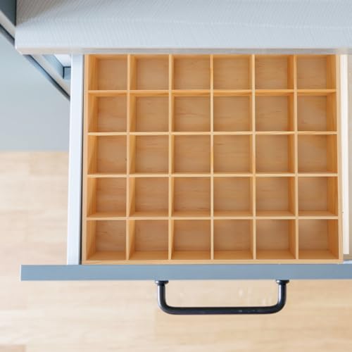 Zerodeko Stackable Jewelry Organizer Tray with 30 Compartments Wooden Storage Box for Earrings Necklaces Bracelets and Keys Drawer Organizer for Home and Closet
