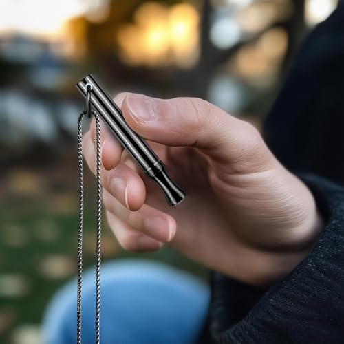 LAMKHOO Breathing Necklace to Quit Smoking and Vaping - Refillable Essential Oil Diffuser, Fidget Necklace for Anxiety Relief, Smokeless Inhaler with 4 Cotton Pods