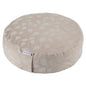 Meditation Cushion, Comfortable Meditation Pillow with Peacock Feather Jacquard Cover. Buckwheat Hull Filled Zafu Floor Pillow 16 * 16 * 5 in - color: Apricot Gray