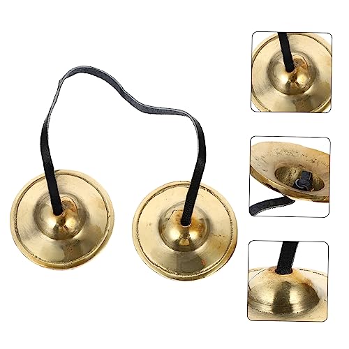 Cymbals Bell Meditation Chime for Yoga Buddhism Tibetan Bell Religious Musical Instrument Easy to Carry Harmonic Tones Positive Energy Handcrafted Long-lasting