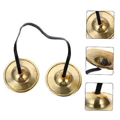 Cymbals Bell Meditation Chime for Yoga Buddhism Tibetan Bell Religious Musical Instrument Easy to Carry Harmonic Tones Positive Energy Handcrafted Long-lasting
