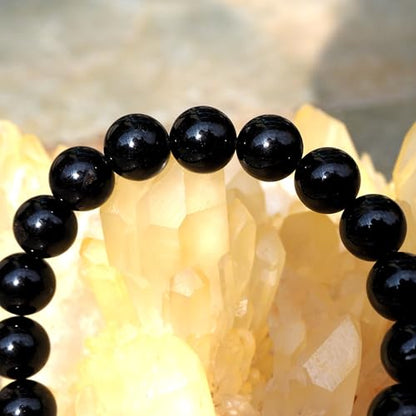 Natural Handmade Healing Chakra Bracelet - color: 10m-Black Tourmaline-FOR 7-8 INCH WRIST