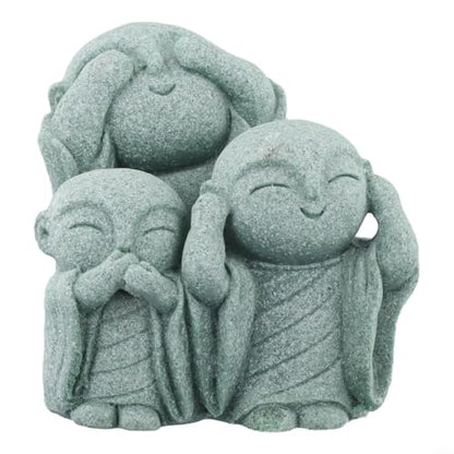 Minimalist Stone Buddha and Monk Set for Harmonious Garden Design Indoor Temple Vibe or Water Feature Ornamental Placement (B)