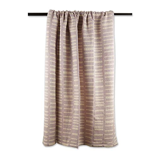 DII Urban Geometric Collection Cotton Throw Blanket, 50x60, Dusty Lilac