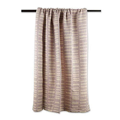 DII Urban Geometric Collection Cotton Throw Blanket, 50x60, Dusty Lilac