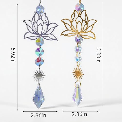 Crystal Wind Chime with Sparkling Beads Outdoor Indoor Hanging Decor for Home Garden Patio Balcony