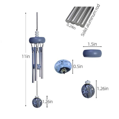 Small Wind Chimes for Outside,Mini Wind Chimes for Indoor,with Wind Catcher, Suitable as A Gift,Christmas Windchimes Indoors Gifts for Unisex (Gray)