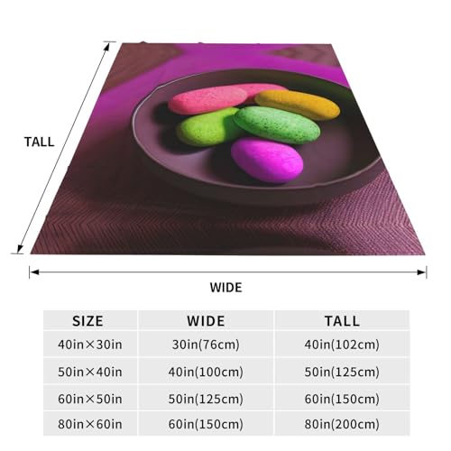 Yoga Meditation Print Fleece Throw Blanket 60" x 80" Plush Flannel Blankets for Sofa Couch Bed
