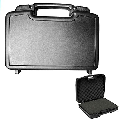 Small Hard Case with Foam, 10" Lightweight Pluck Foam Padded Protection Carrying/Storage Case - Customizable Interior for GoPro, Camera, iPhone, Tablet, Black - Outer Size:10.5” x 8.5” x 3” - style: Inner 10" X 6.2" X 2.8"