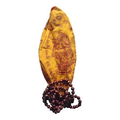 BHAVICREATION Tulsi Mala 108 Beads for Neck with Gaumukhi Jap Mala Bag for Pooja Worship (Red Tulsi mala) - color: Red Tulsi Mala 8 MM