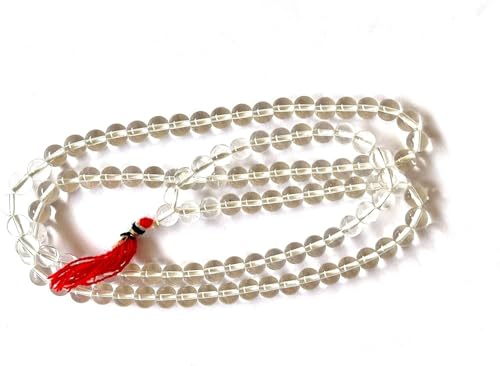 Rudraksh Mala, Natural Himalayan Genuine Original Rudraksha Rosary - style: Crystal Jaap mala 7-8MM