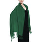 Glory Max Women Large Soft Silky Pashmina Shawl Wrap Scarf in Plain Solid Colors - color: Hunter Green
