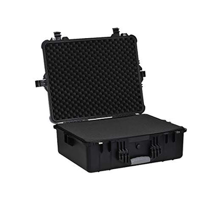 MEIJIA Portable Waterproof Protective Hard Case, Camera Case with Customizable Fit Foam Inserted,Fit Use of Drones,Camera,Equipments, Elegant Black (24.25"X19.43"X8.68")