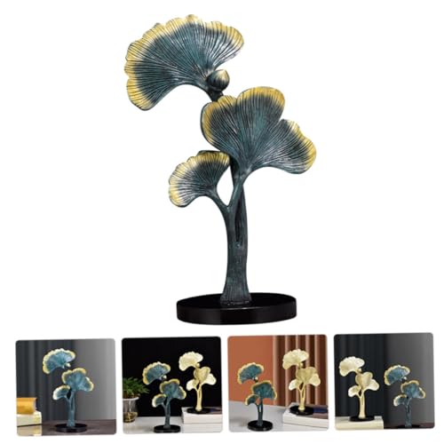 BESPORTBLE Ginkgo Leaf Resin Desktop Ornament Decor for Living Room Office Meditation -catching Table Accent Finish