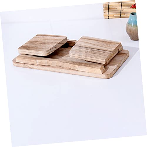 ibasenice Wooden Meditation Stool Portable Zen Kneeling Seat for Comfortable Praying and Meditation Practice Non-Slip Design for Enhanced Stability and Support