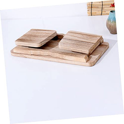 ibasenice Wooden Meditation Stool Portable Zen Kneeling Seat for Comfortable Praying and Meditation Practice Non-Slip Design for Enhanced Stability and Support