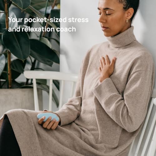 Moonbird Breathing Tool for Relaxation & Sleep Support – Guided Breathwork for Calm, Meditation & Stress Support – Portable & Rechargeable – Soft White