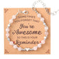 Birthday Bracelet: 6mm Natural Stone Healing Bracelet Inspirational Self-Care Gifts for Women, Mom, Daughter, Wife, Coworkers, Friend, Bestie, Granddaughter - color: Pink