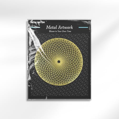 4 Inch Crystal Grid Board Sacred Geometric Silver Metal Plate Crystal Grid Meditation Chakra Wooden Wall Art Yoga Decor Spiritual Gifts (Gold, 10cm Diameter) - color: Gold