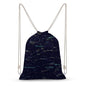 Starry Sky Constellation Portable Canvas Drawstring Backpack with Drawstring Pockets 35x50cm - color: Starry Sky Constellation, size: 35x50cm