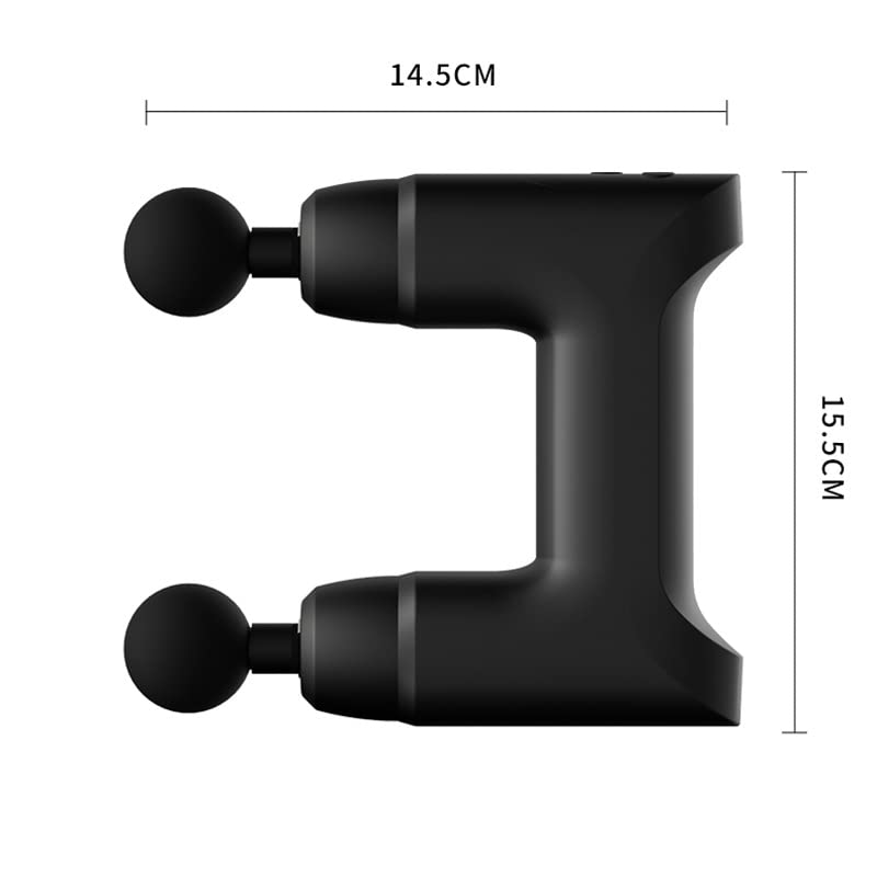 Double Heads Deep Tissue Electric Neck Body Percussion Pistol Fitness Relaxation (Color : D) (C)