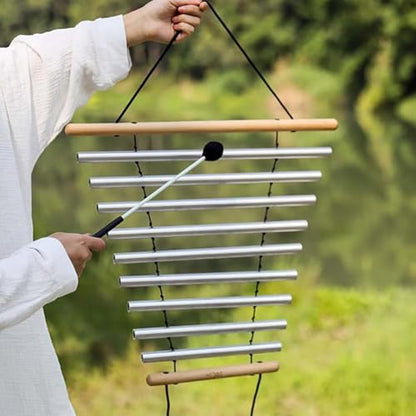 Sound Healing Instrument - 9 Tone Handy Chime for Sound Meditation with Free Mallet