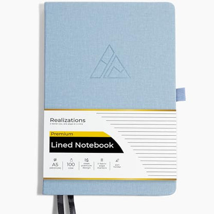 Journaling Notebooks with Pen Holder | Lined Notebook | 222 Pages Notebook Journal with 100 GSM Paper | Journal Notebooks for Work - color: Light Blue