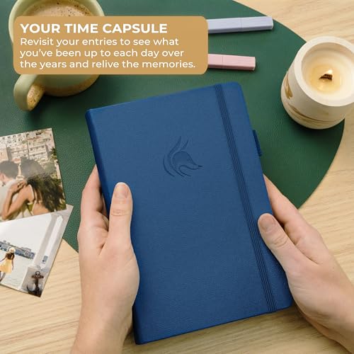 Clever Fox One Line A Day Journal – 5-Year Memory Notebook – Daily Time Capsule Diary for Women & Men –Five-Year Day-by-Day Planner (Mystic Blue) - color: Mystic Blue