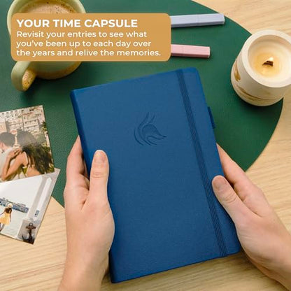 Clever Fox One Line A Day Journal – 5-Year Memory Notebook – Daily Time Capsule Diary for Women & Men –Five-Year Day-by-Day Planner (Mystic Blue) - color: Mystic Blue