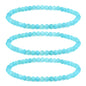 Justinstones Gem Semi Precious Gemstone 3pcs 4mm Round Beads Stretch Bracelet 6.5 Inch Unisex - color: Peruvian Amazonite