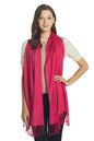 EURKEA Women's Scarf Pashmina Silky Soft Shawls Wraps Stole for Evening, Wedding and Gift - color: Hot Pink
