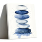 ZQQART Zen Stone Canvas Wall Art Blue and White Zen Stone Paintings Bathroom Pictures Relaxing Spa Meditation Room Spiritual Artwork for Living Room Framed (16W x 20L) - size: 16W" x 20L"