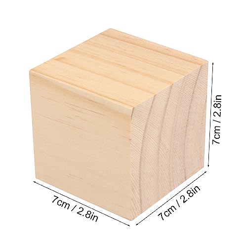 12 Packs Wooden Blocks for Crafts, 2.75 Inch Pine Wood Cubes, Wooden Cubes for Paint, Stamp, Decorate, DIY Projects and Personalized Gifts,by GNIEMCKIN - size: 12 Packs 2.75 Inch