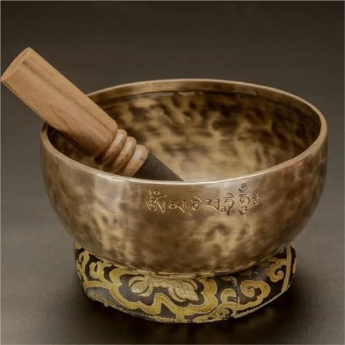 Singing Bowls Set Professional Original Bowls Full Moon Handmade Buddha Sound Bowl Healing Instrument Meditation Accessories，12CM