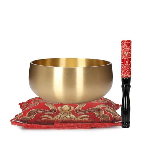 Tibetan Singing Bowl Set - 4" Handcrafted Meditation Sound Bowl for Yoga, Mindfulness Chakra Healing & Stress Relief | Complete Kit with Cushion & Mallet | Spiritual Gifts for Beginners (4 Inch) - color: singing bowl, size: 4 inch