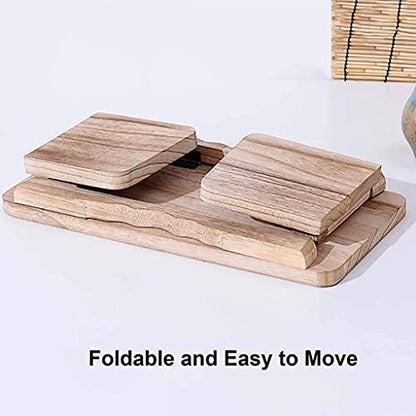 Solid Wood Meditation Bench, Portable Kneeling Stool, Detachable Legs or Hinged Folding Legs, Original Ergonomic Design