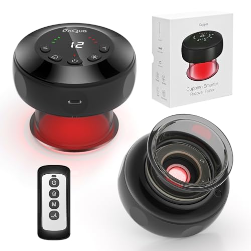5-in-1 Smart Dynamic Cupping Device with Automatic Temperature and Suction Adjustment, Featuring red Light Therapy; Helps Relieve Back Pain, Muscle Knots, and Soreness