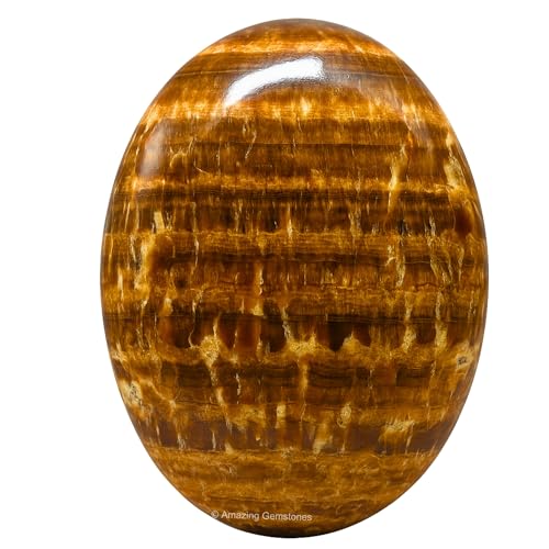 Amazing Gemstone Aragonite Crystals and Healing Stones - Large Palm Stone Crystals Piedra - Crystal for Good Luck, Balanced Positive Energy, Meditation - Unique Stocking Stuffers Gifts for Women, Men - color: Aragonite