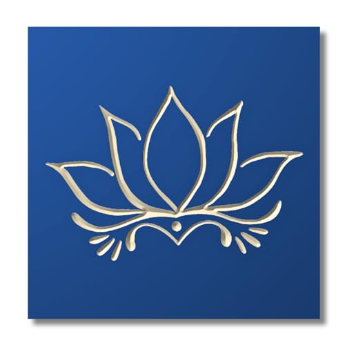 Lotus Flower Wall Decor - Choice of Colors and Sizes | Carved Wooden Zen Wall Decoration, Meditation Room Art, Lotus Flower Decor for Wall, Yoga Studio, Pooja Room, Alter | True Stock Studios