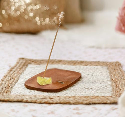 Creative Flow & Career Boost | Incense Sticks Crystal Holder Kit | Yellow Citrine Gem Stones with 80 Natural Sticks Palo Santo Incense-Stick | Home,Healing,Reiki,Meditation,Yoga & Relaxation - style: Creativity/Success