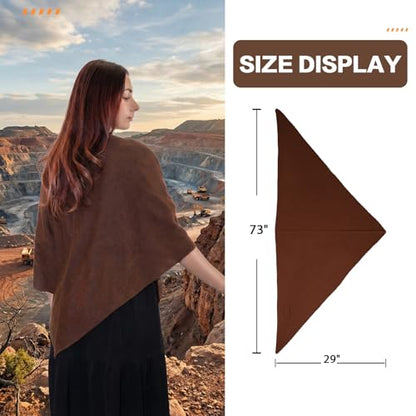 Cashmere Blend Shawl Wraps for Women,Cashmere Poncho Pashmina for Women Travel Scarf for All-Season with Gift Box - color: Coffee