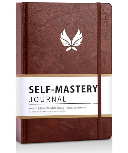 Yoment Gratitude Journal for Men 13-Week Guided Productivity 5 Minute Daily Journal with Prompts for Mindfulness, Mental Health & Productivity - Guided Self Care Gift, Brown - color: Brown