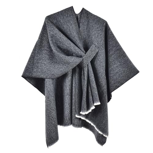 QUIRAI Shawl Wraps for Women, Elegant Pashmina Poncho Shawl for Air Conditioned Rooms,Birthday Gifts for Women Mom Wife - color: Black